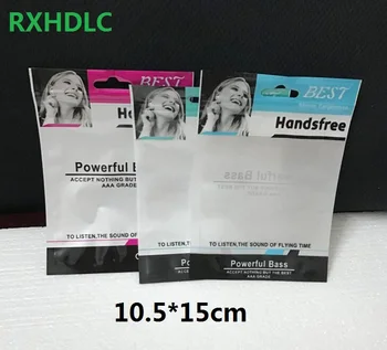 

1000/lot 10.5*15cm blue green Zipper plastic Retail package poly opp bags for STEREO EARPHONES music headset packing bag