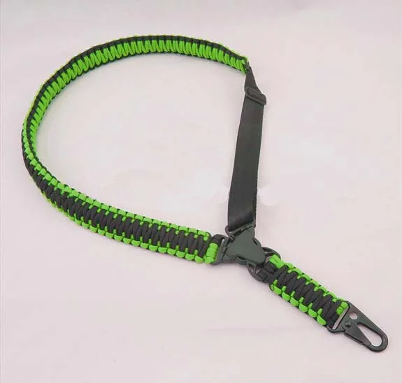 

HK style 1''Adjustable Paracord Tactical Sling Green+BlacK