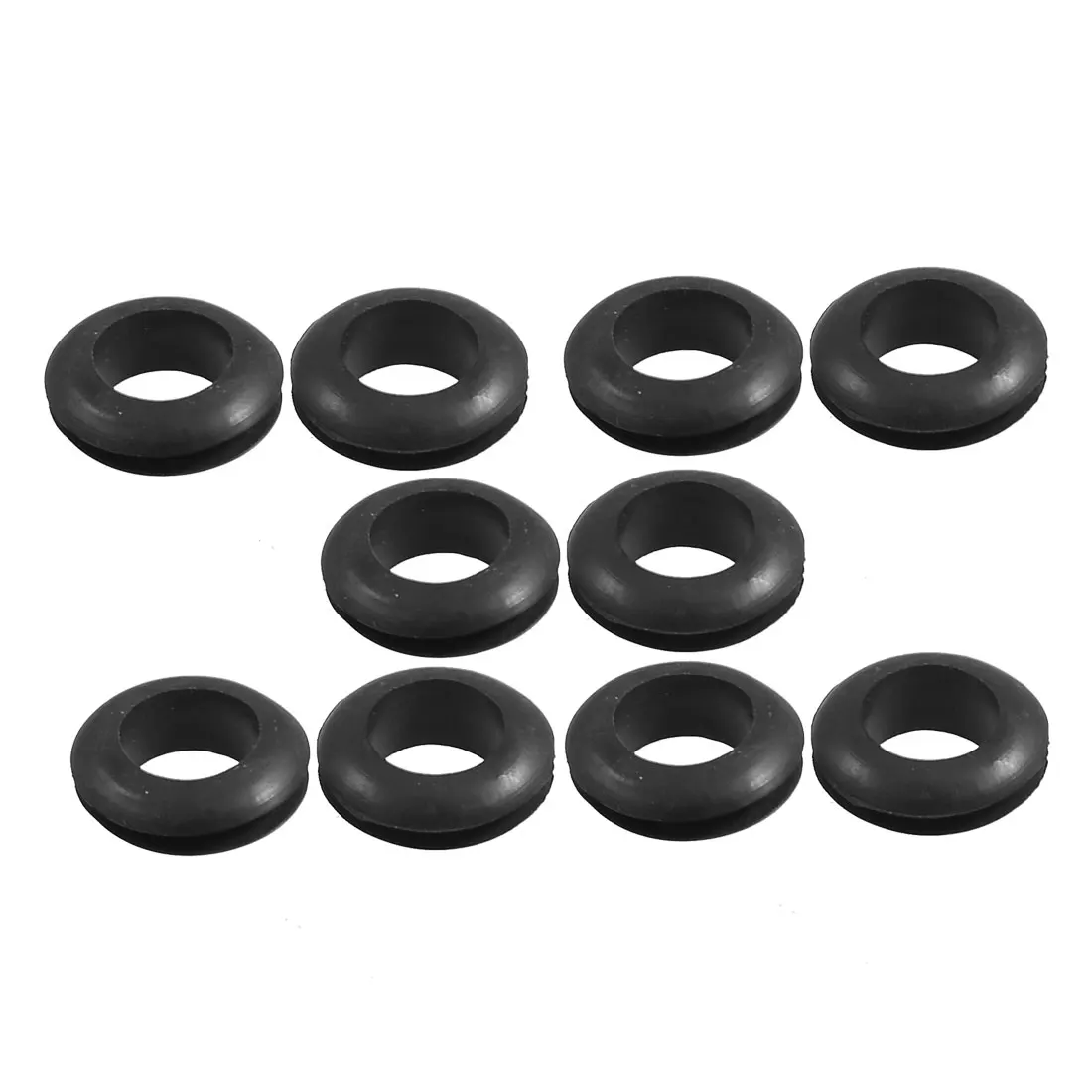 

UXCELL 10 Pcs Wire Protective Black Rubber 12Mm Inner Dia Double Sided Grommets
