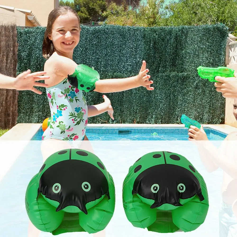 Комплект из 2 предметов Детские вспомогательное средство для плавания Плавающие Надувные нарукавники Дети Купание буй кольцо Мультфильм