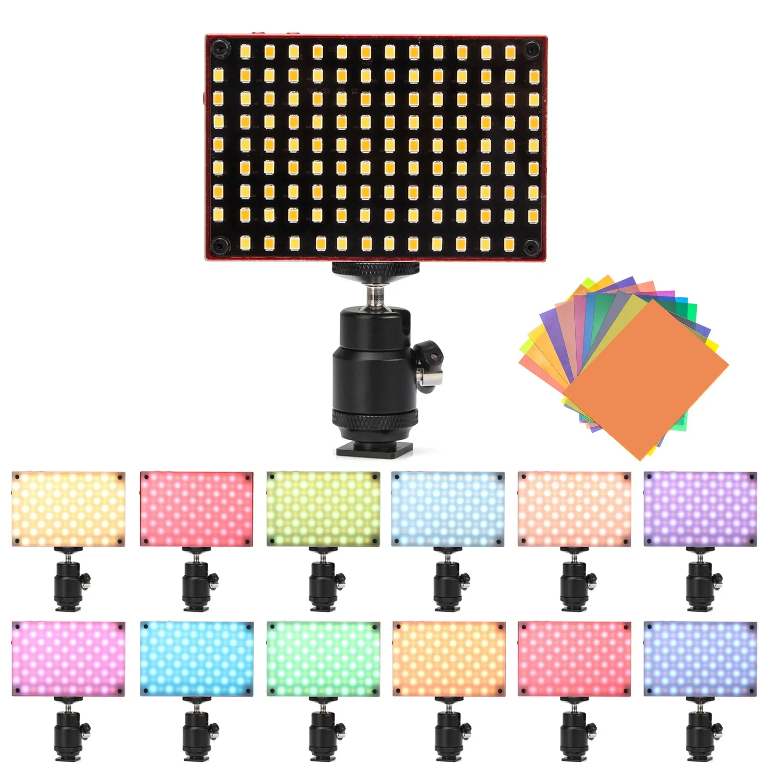 SOKANI X21 Pro двухцветный светодиодный светильник для видео карманного размера 3200-6500K 122 лампочек встроенный аккумулятор 3000mAh для видеосъемки Youtuber