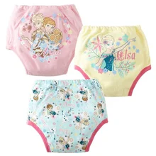 9 шт./лот, водонепроницаемые детские штаны с рисунком медведя и мышки, многоразовое нижнее белье для девочек, трусики для унитаза