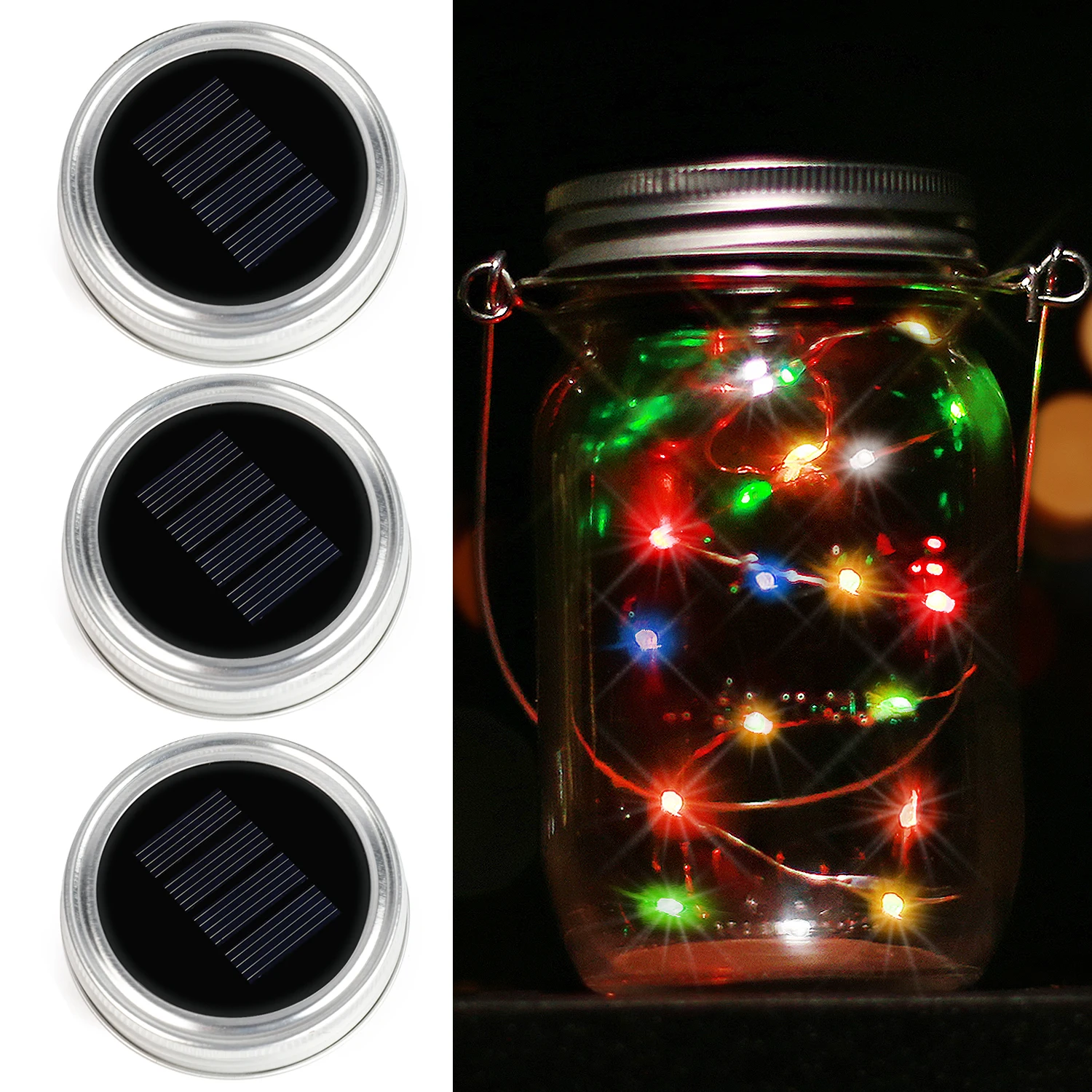 Buy Kohree 3 Packs Solar Led Mason Jar Lid Light