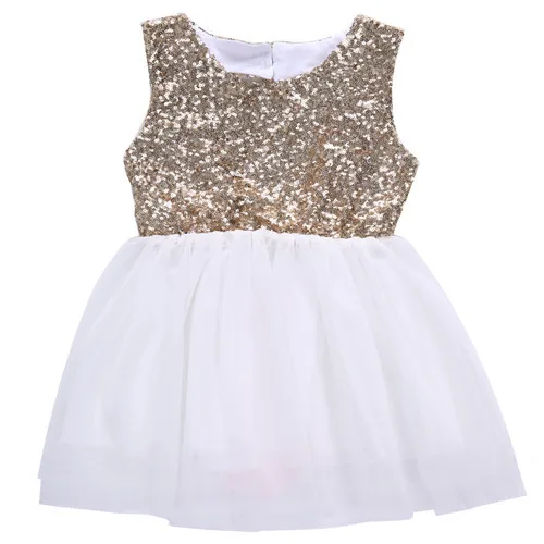 

3-10Y Toddler Kid Baby Girl Summer Cotton Sleeveless O-neck Sequins Backless Princess Party Bow Ball Gown Dress Outfits Clothes