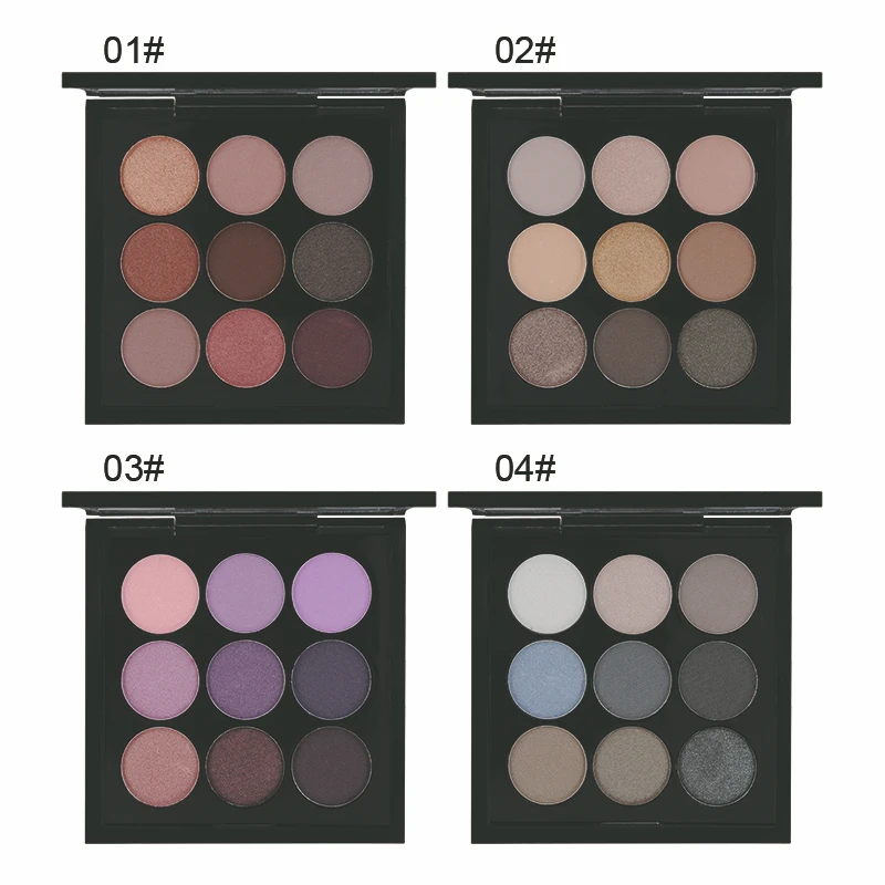 Палетка теней для век с металлическим блеском 9 цветов|shadow powder|eye shadow powdernatural eyeshadow
