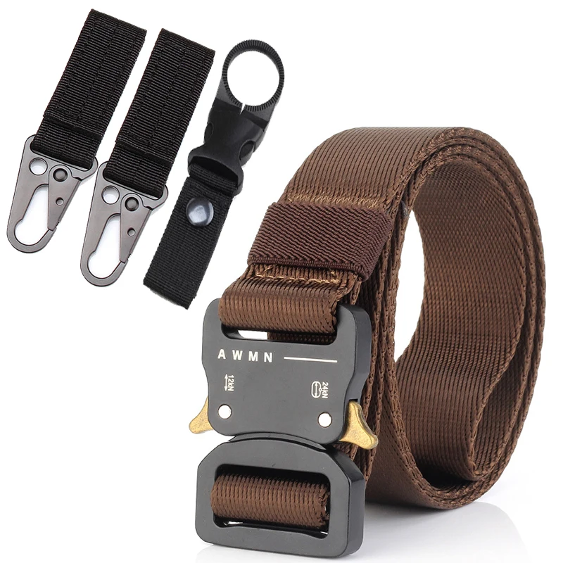 

Tactical Belt Nylon Duty Military Metal Buckle Belts Adjustable Canvas Combat Utility Waistband Army SWAT Men Belt Waist Support
