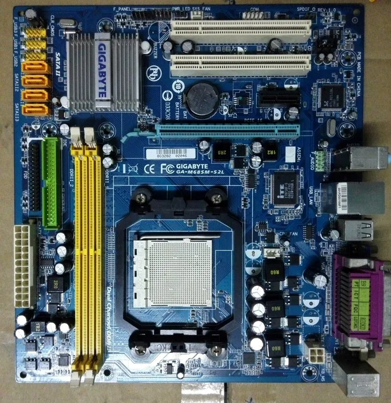 Используется для Gigabyte GA-M68SM-S2L DDR2 AM2 AM3 Micro-ATX SATA2 usb2.0 | Компьютеры и офис
