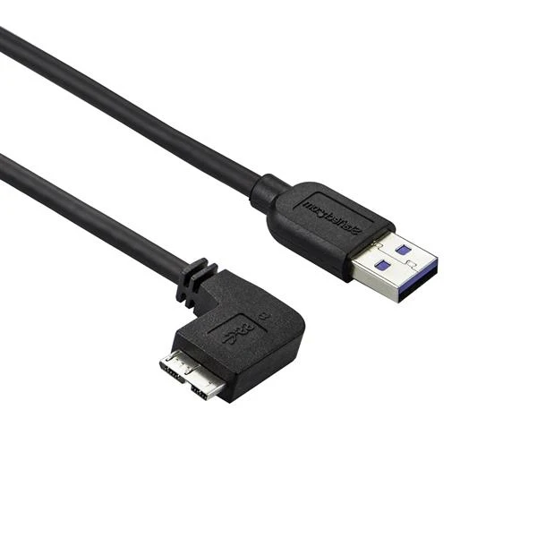 StarTech.com Slim Micro USB 3 0 кабель-M/M-левого угла Micro-USB-1 м (3ft) 1 Micro-USB B (3 1-го поколения) 5000 МБ |