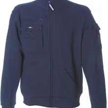 Синий свитер на молнии для работы