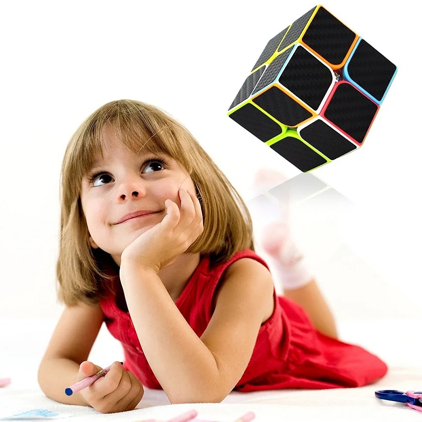 Наклейка QIYI из углеродного волокна скоростная 2*2*2 волшебный куб Magico