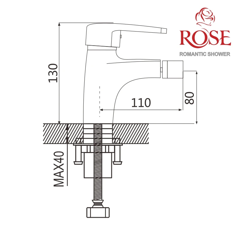 Дешево ROSE Смеситель для биде,кран для биде,латунный водопроводный кран для биде,гигиенический кран,кран на бортик биде, S5007