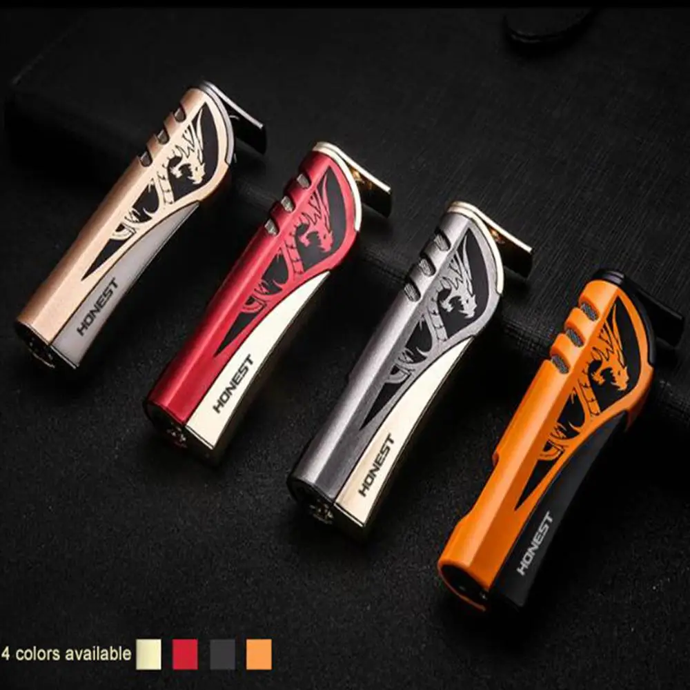 4 цвета синий Надувное пламя ветрозащитная зажигалка фонарь Jet Flame индивидуальная