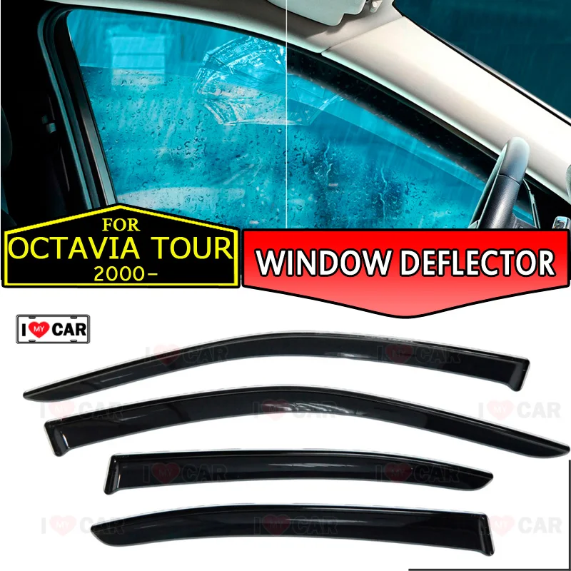 

Window deflector for Skoda Octavia Tour 2000- car window deflector wind guard vent sun rain visor cover car styling decor