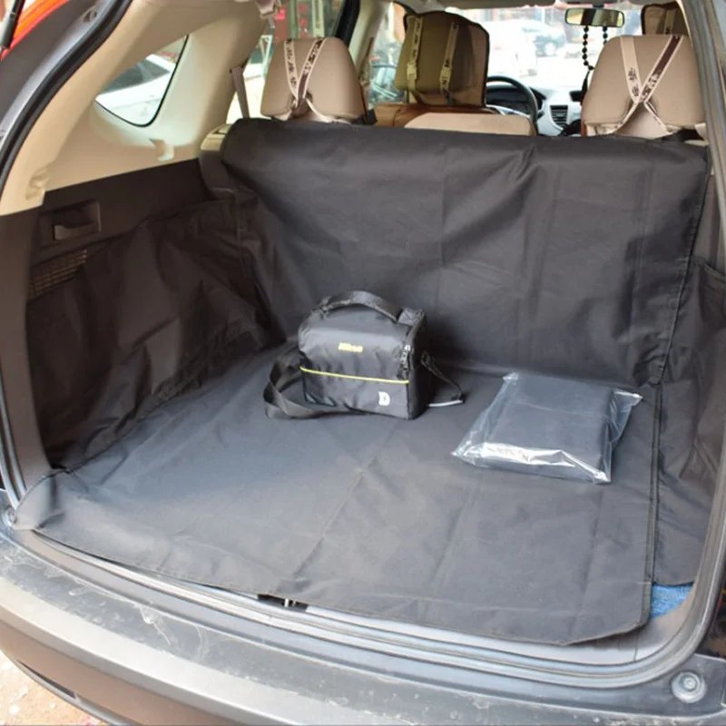 Beste Snelle Verzending Hond Auto Seat Cover Zwart Huisdier Auto Mat Waterdichte Oxford Doek Kofferbak Huisdier Mat Suv Mat Voor hond Katten Pet Carrier
