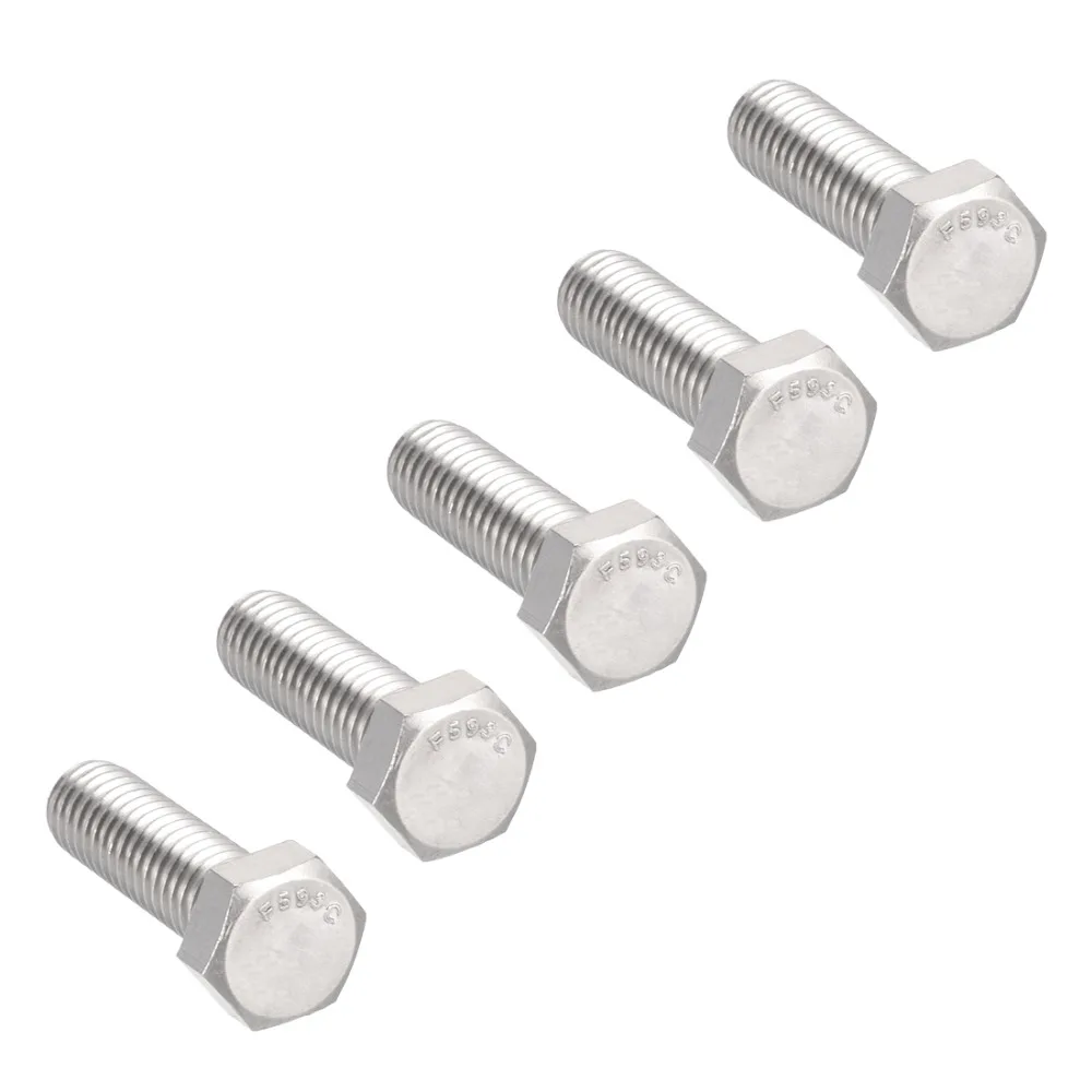 

UXCELL 5Pcs Bolts 3/8-16x1-1/4" 304 Stainless Steel Hex Head Screw Bolt Fastener Office Appliance Ship Assembly Fasteners