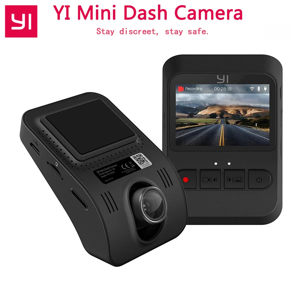 

International Version YI Mini Dash Camera WiFi Night Vision HD1080P Built-in Large Aperture 2.0" TFT LCD Screen G-Sensor Car Dvr