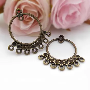 

20PCS 35*34MM Antique Bronze Zinc Alloy Earrings Connector Charms Diy Jewelry Findings Accessories wholesale