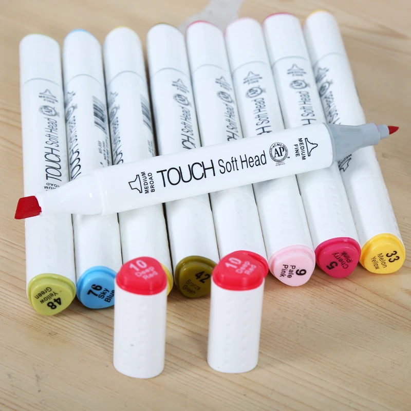 

BGLN 10 Piece/lot Double Head Sketch Marker Pen Sketch Markers Set For School Drawing Animation Design Markers Random Color