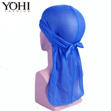 Новые Модные Горячая Распродажа атласные Durag мужские удлиненная шапка хип-хоп Du Doo Rag Hat Tie Down tail для мужчин аксессуары для волос