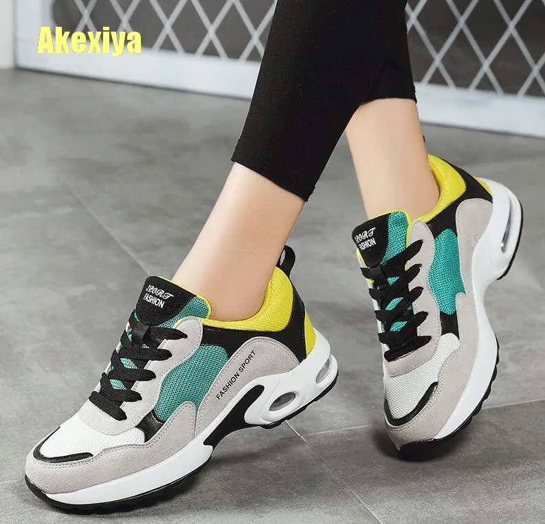

Akexiya Breathable Air Mesh Women Casual Shoes 2019 Spring Woman Sneakers Shoes Fashion Ladies Lace Up Flat Outdoor Shoes