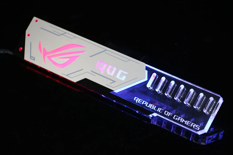 Держатель для видеокарт VGA, поддержка GPU, рамка RGB/Aurora, дистанционное управление, синхронизация света, поддержка ASUS AURA, алюминий+ акрил, Новое поступление