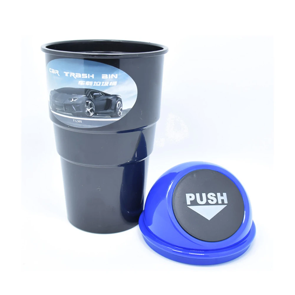 Portable Mini Car Garbage Bin Rubbish Trash Can Plastic Storage Box