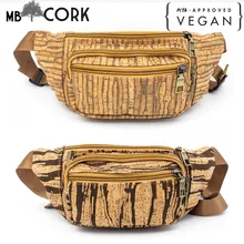 Пробковая дорожная сумка fany с полосатой поясной сумкой ручная веганская Сумка-376/A