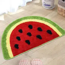 50*80 см фруктовый узор арбуз/оранжевый в форме плюшевый дверной коврик для гостиной ковер утолщенный ковер водопоглощающий Противоскользящий коврик