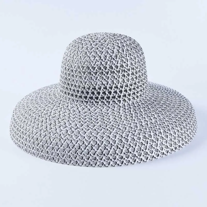 الكلاسيكية أسود أبيض ورقة القش المرأة قبعة صيفية 12 سنتيمتر واسعة قبعة لها حواف قاء زجاجي الشمس شاطئ كاب مرن كنتاكي ديربي فيدورا الأشعة فوق ال...