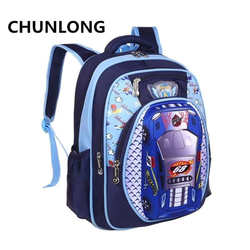 CHUNLONG Russia Style Orthopedic 3D Car Cartoon School bags font b Backpacks b font For Boys