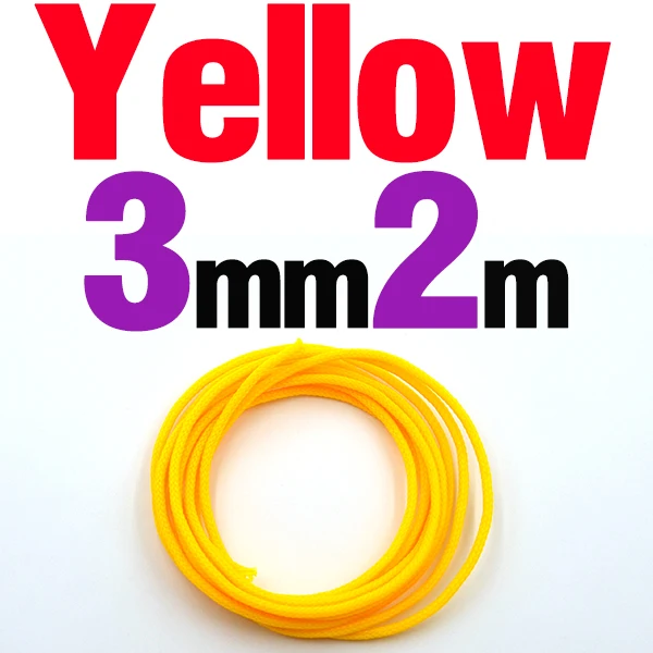 MNFT 2 метров Запасные детали для Diameter2.5/3/4 мм несколько Цвет для сильных домашних животных, сетка из полиэтилена высокой плотности плетеная проволока рыболовная оснастка Материал - Цвет: 2M Yellow 3mm