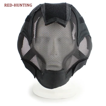 

Outdoor Airsoft Shooting Face Protection Gear V6 Metal Steel Wire Mesh Full Face Tactical Airsoft Mask