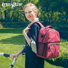 INSULAR Mother Bag Diaper Backpack Baby Nappy Bags Large Capacity Maternity Mummy Stroller bag 10016 lagaffe nappy bags large capacity baby diaper bag fashion maternity mummy bags and waterproof baby stroller bag wholesale