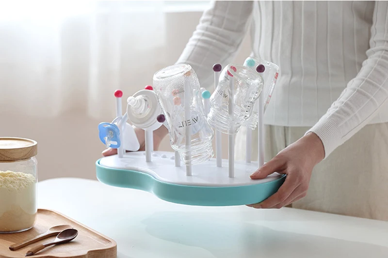 Infant-Feeding-Bottle-Pacifier-Drying-Rack-Countertop-Drying-Holder-Shelf-Free-BPA-Healthy-Babies-Bottle-Drainer-Dryer-Cleaning-Dryer (10)