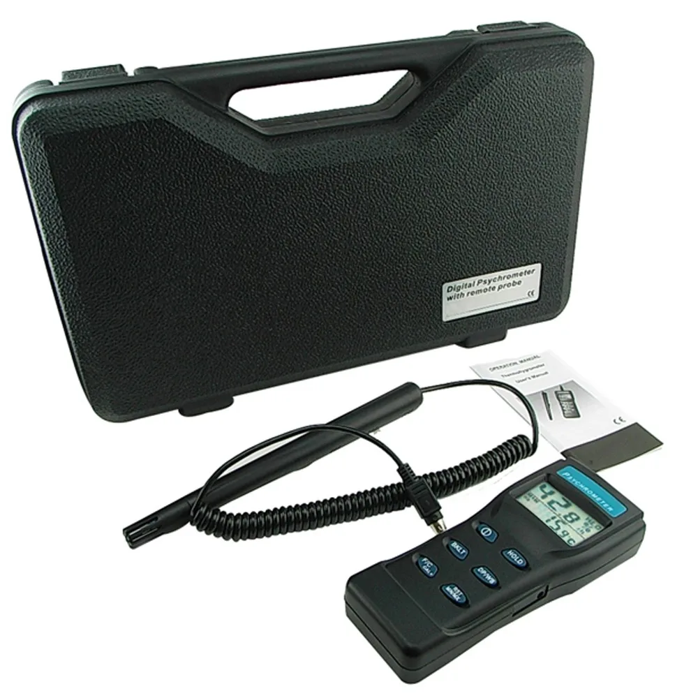 Цифровой Psychrometer 10 ~ 60degC ( 4 140degF) Диапазон термо гигрометр Температура влажности