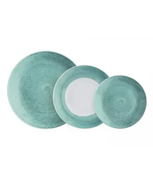 

Service of porcelain plates mod. Millet color light blue navy