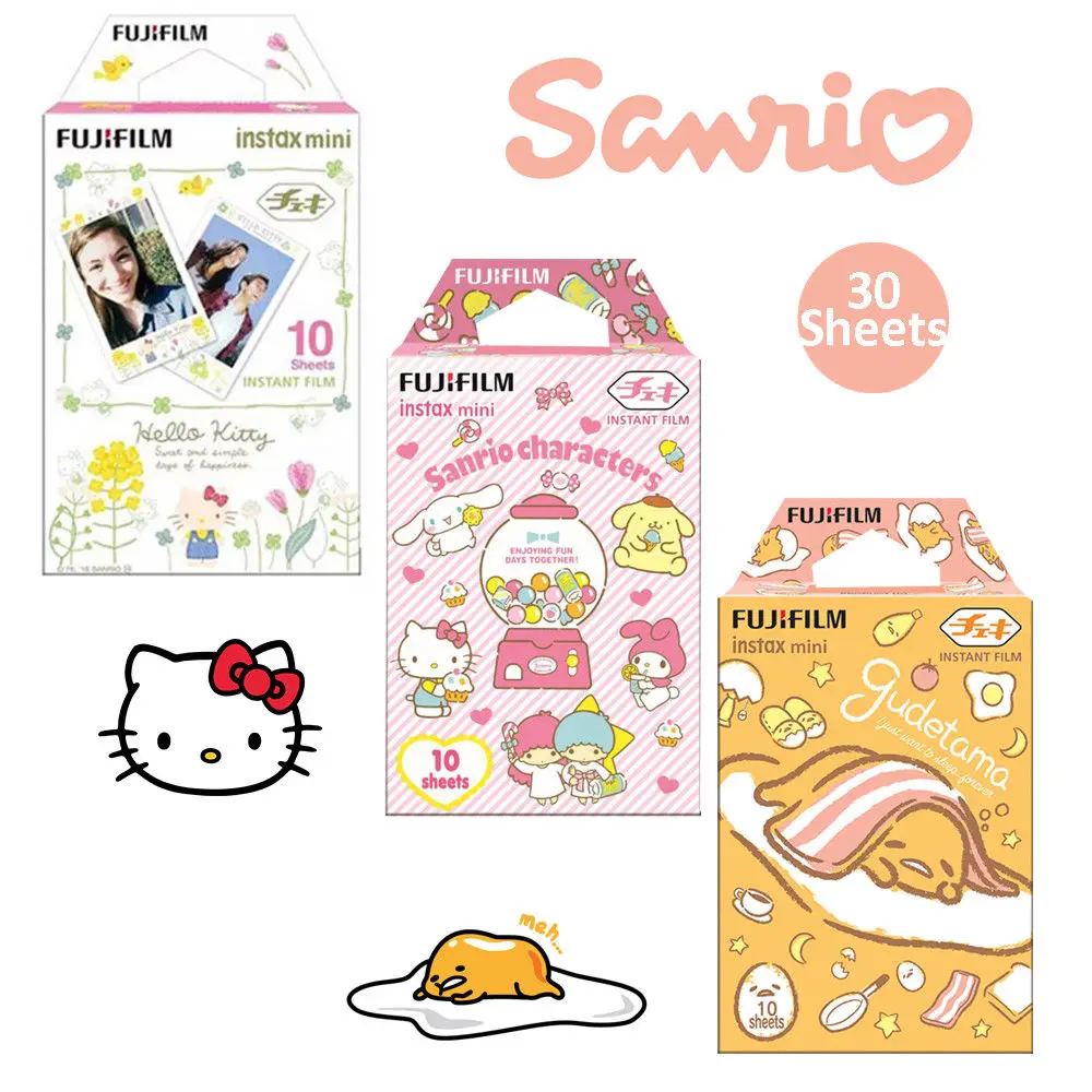 

Fujifilm Instax Mini Film Sanrio Characters + Hello Kitty + Gudetama For Instant Camera Mini 8 Mini 9 25 70 90 Share SP-1 SP-2