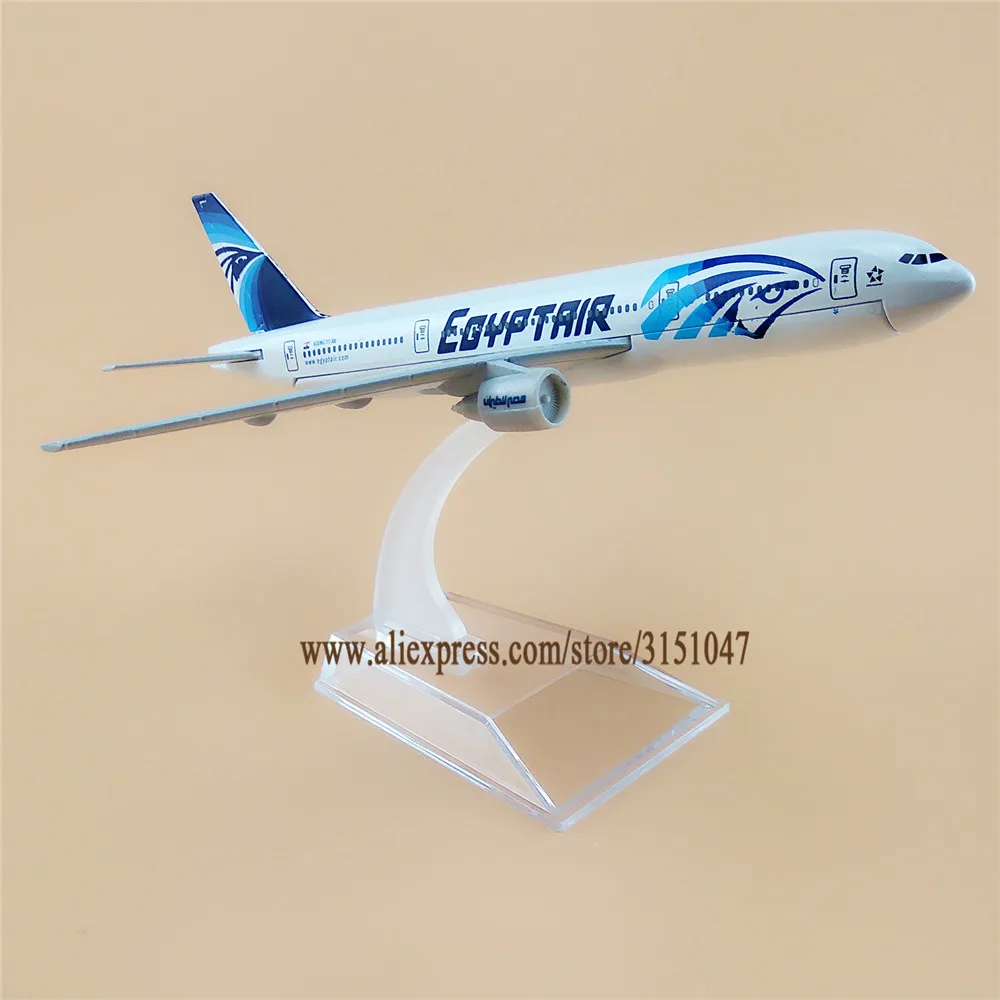 Modelo de Avião Egito Egyptair Boeing 777 B777 Companhias Aéreas Airways Avião Modelo Liga Metal Aeronaves Diecast Brinquedo Crianças Presente 16cm ar 6 High Quality Brinquedos e hobbies