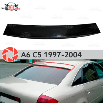

Spoiler on rear window for Audi A6 C5 1997-2004 canopy plate lip spoiler plastic ABS guard sill accessories car styling