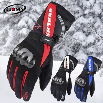 

Suomy New Design Carbon Motorcycle Gloves Winter Touch Screen Long Gloves Alpine Rain Day Riding Star Off Road Country Gloves