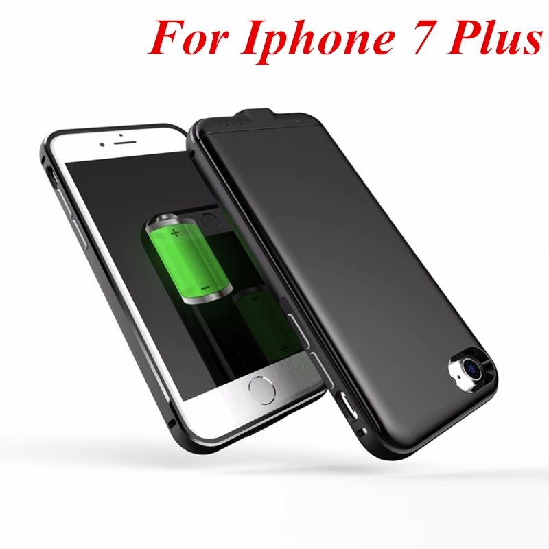 Для Apple iPhone 7 Plus корпус питания тонкая металлическая рамка 4000 мАч зарядное