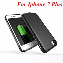 For Iphone 7 Plus Power Case Thin metal frame 4000 mAh Battery Charger Case Cover Smart For Iphone 7 Plus Power Case 5.5 Inch