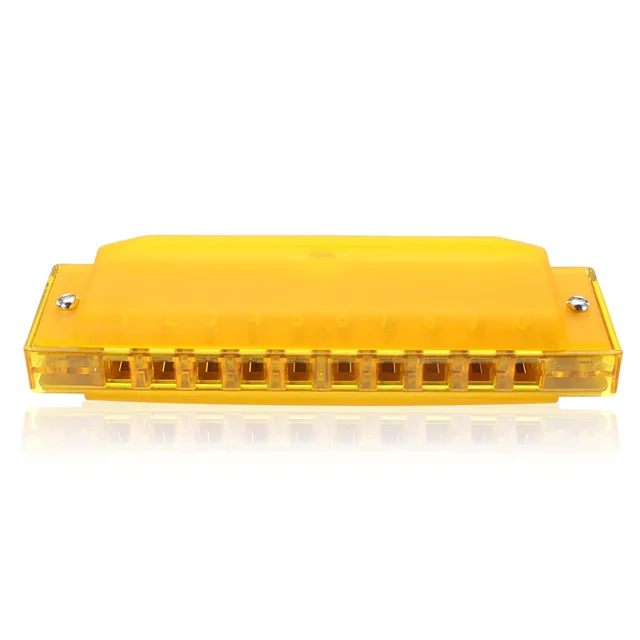 Swan Harmonica 10 Holes 20 Tones Blues Harps Multi-Colors Plastic C Key Accordions Musical Instrument Woodwind Students Kids