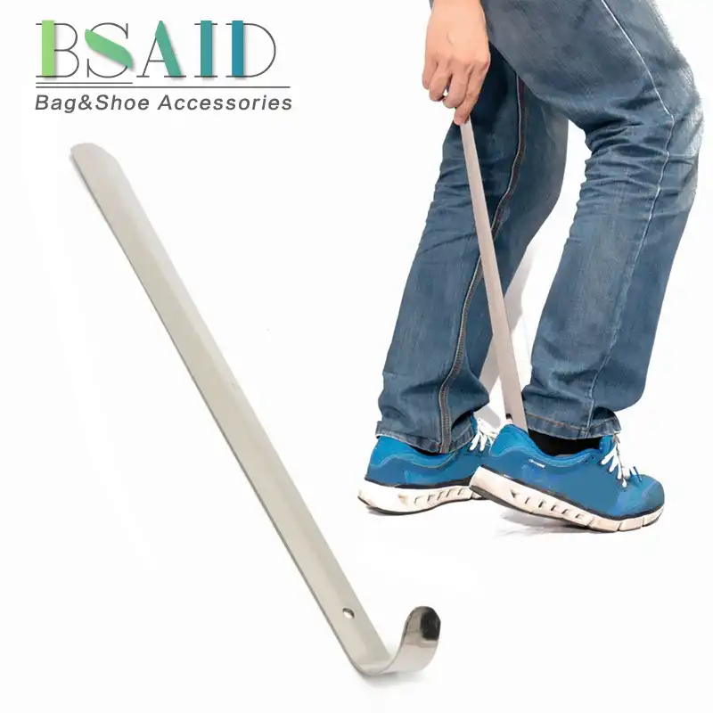 BSAID 50 см прочная обувь рога из нержавеющей стали Shoehorn серебряный профессиональный длинный подъемник с рукояткой серебро для мужчин и женщин обувь унисекс - изображение