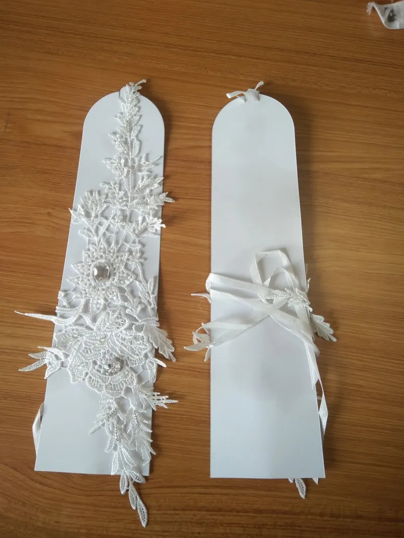 Цвет слоновая кость свадебное кружевное перчатки длинные свадебные перчатки Кристаллы Жемчуг митенки для невесты Дешевые свадебные аксессуары Дешевые