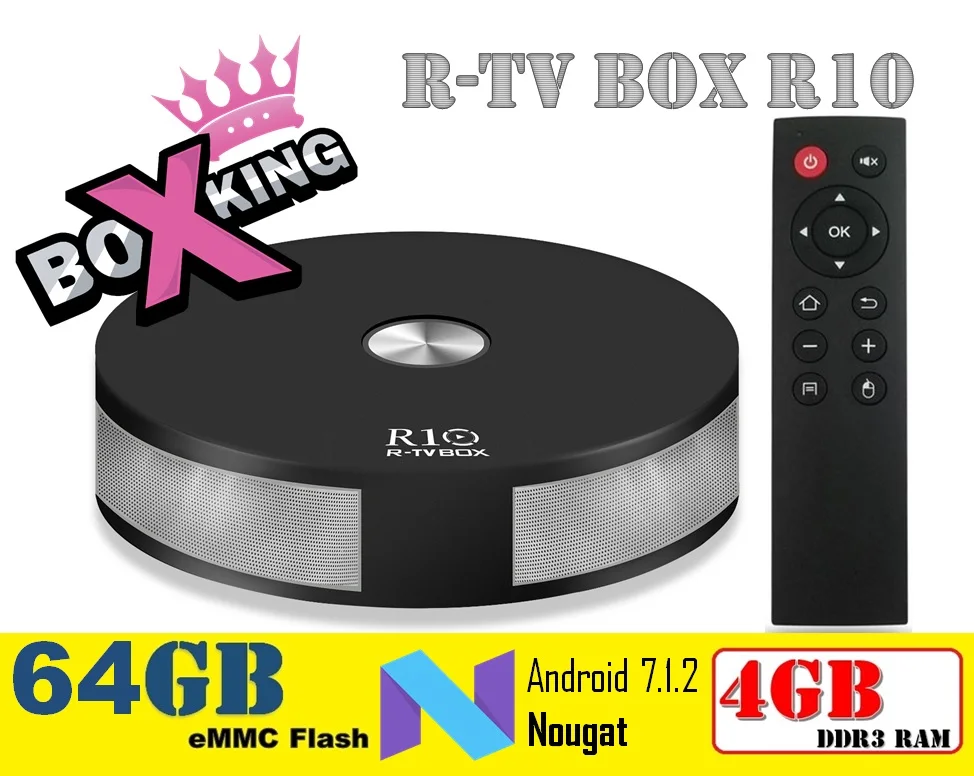 

R-TV Box R10 RK3328 Quad-Core Android 7.1 Google TV Dual Wifi 2.4G/5G 2/4GB Ram 16/32/64GB Rom Set Top TV Box(H96 Max A5X Plus)