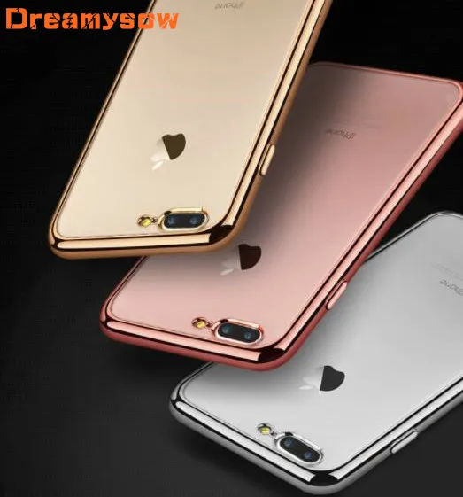 Роскошный прозрачный чехол из ТПУ с покрытием из розового золота для iPhone 11 Pro Max 5S 6 5 6s SE прозрачный силиконовый чехол для iPhone 7 8 Plus X