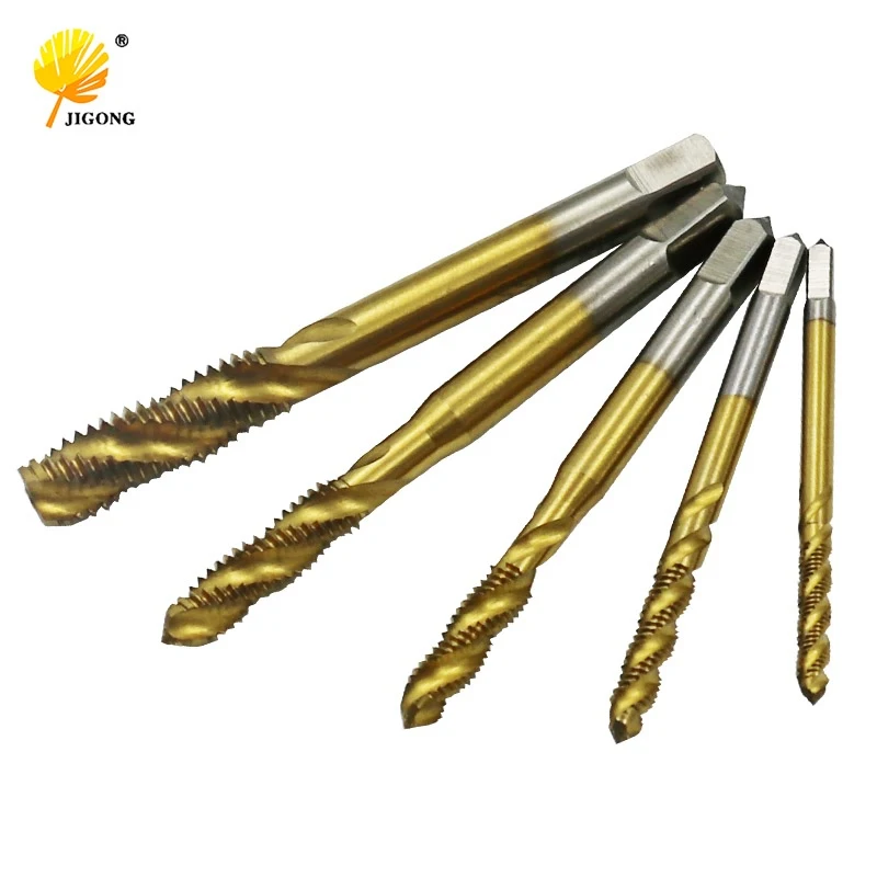 

5pcs Mini M3 M4 M5 M6 M8 Drill Bits Spiral Pointed Taps Tapping Thread Forming Tap Drill Bits Metric Screw Tap Kit