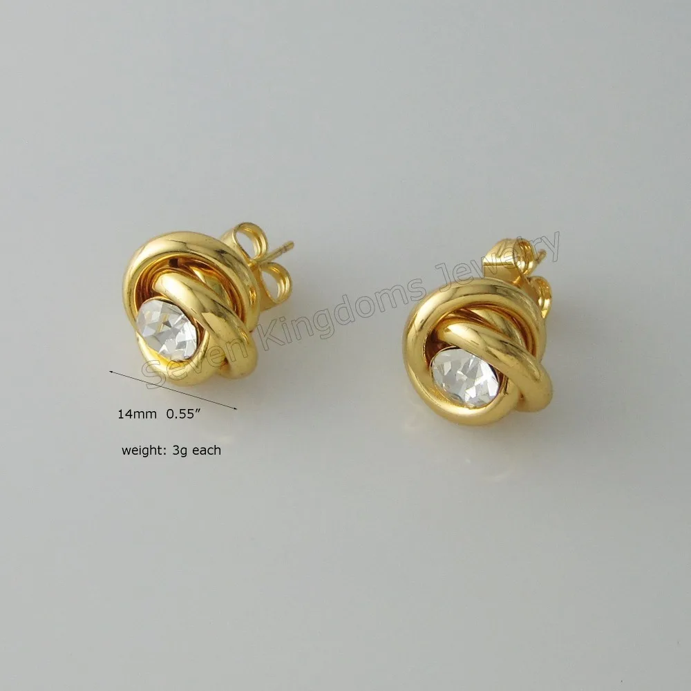 rose flower design gold earrings