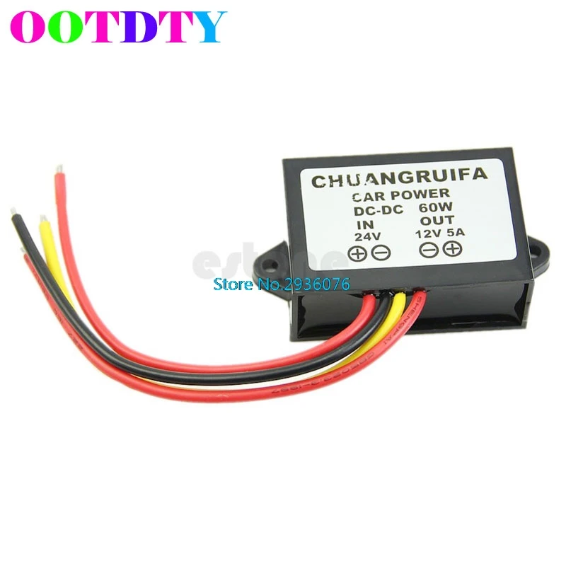 

DC 24V to 12V 5A 60W Car Power Supply Step-Down Voltage Regulator Buck Converter APR14_35